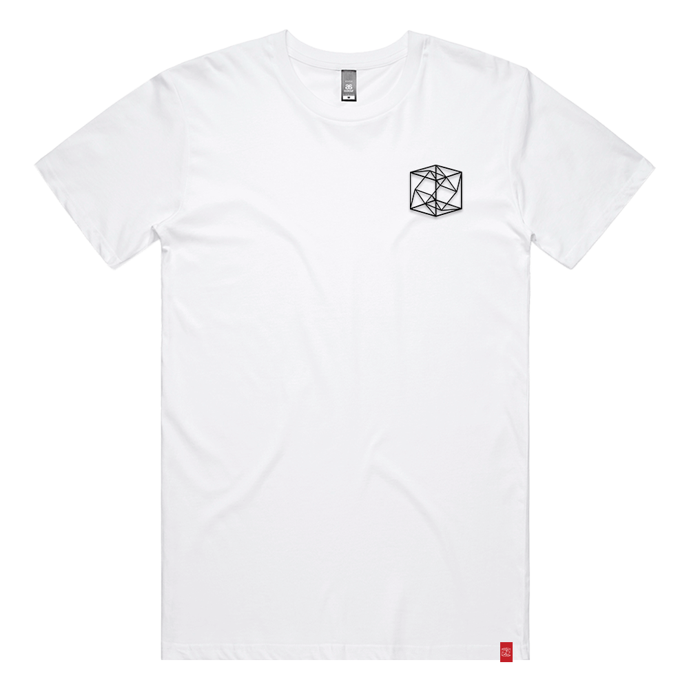 Embroidered Cube T-Shirt - White