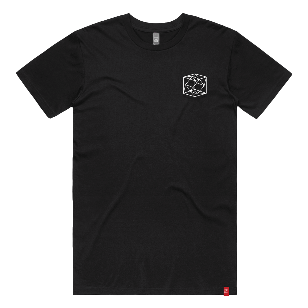 Embroidered Cube T-Shirt - Black