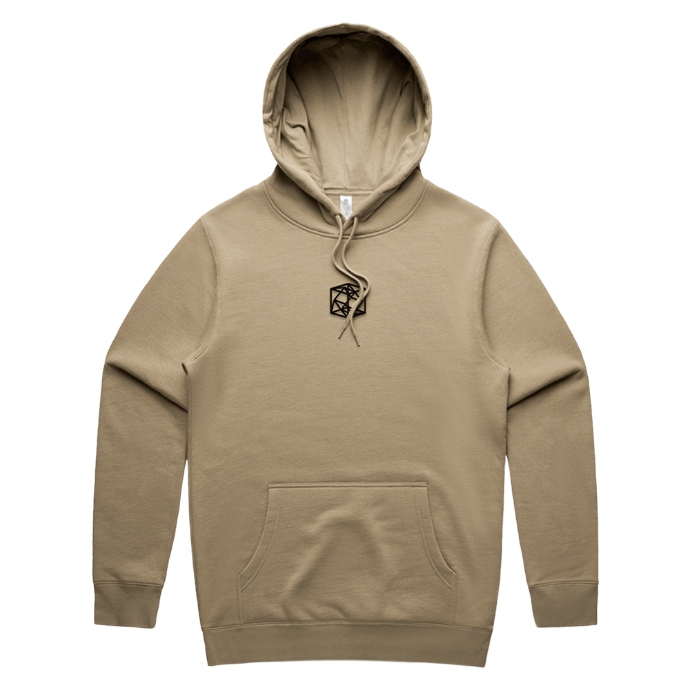 Embroidered Cube Hoodie V2 - Sand